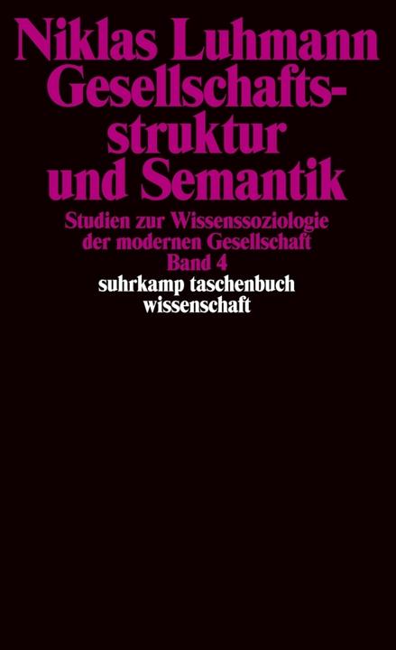 Immagine prodotto Gesellschaftsstruktur und Semantik (Tedesco, Niklas Luhmann, 1999)