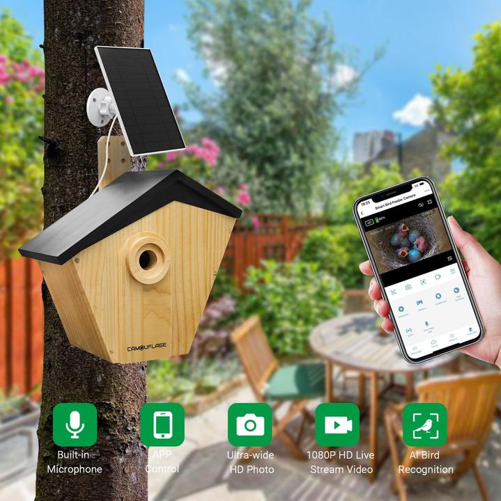 Actual product image Camouflage Wildkamera 4 Megapixel inkl. Solarladegerät mit Li-Ion-Akku, WLAN