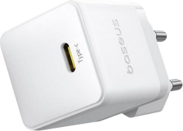 Actual product image Baseus - Wall Charger Palm (P10111605213-00) - Fast Charger, Type-C, PD 30W, 5V/3A- Moon White (30 W, 1 portion)