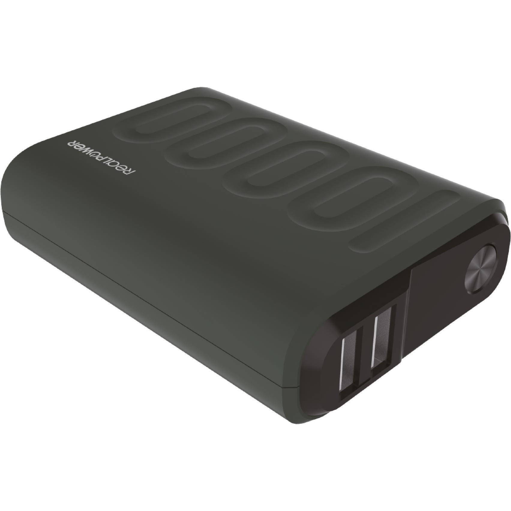 RealPower Powerbank PB-10000 PD+ Midnight (10000 mAh), Powerbank, Grün