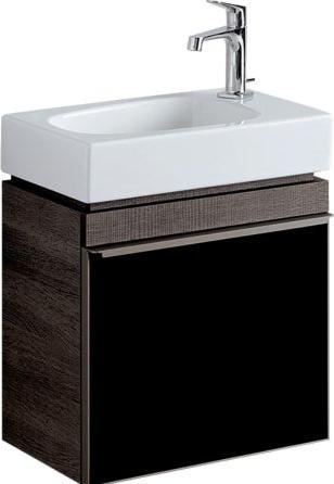 Actual product image Geberit Keramag Citterio Hand-rinse basin Vanity unit 500.555.JJ.1, 44x56x32cm, wood texture grey brown