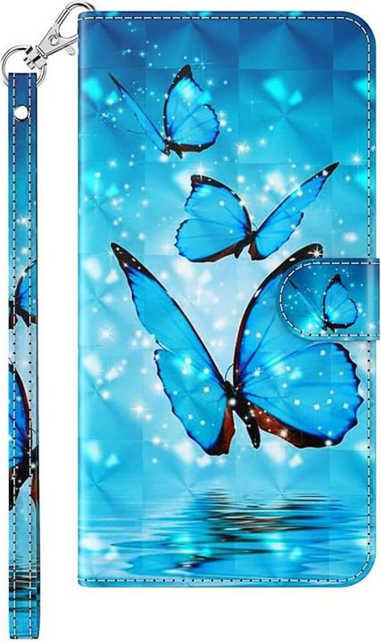 Immagine prodotto Cover-Discount Custodia effetto glitter farfalla blu (Samsung Galaxy S24)