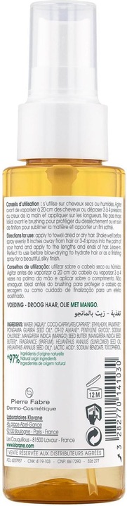 Immagine prodotto Klorane Olio nutriente per capelli al mango (100 ml)