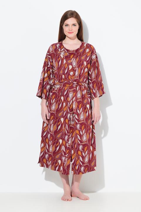 Produktbild Ulla Popken Bademantel, Paisley, Kimono-Form, 3/4-Arm (58)