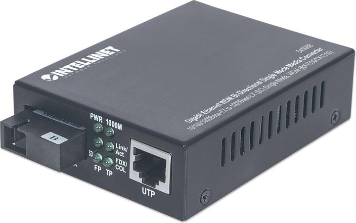 Productafbeelding Intellinet 10/100/1000Base-TX naar 1000Base-LX, SC, Single-Mode, 12,4 mi., WDM