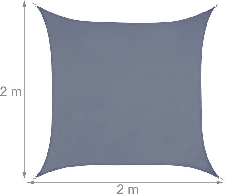 Actual product image Relaxdays Sun-sail (200 x 200 x 0.1 cm)