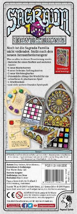 Productafbeelding Pegasus Sagrada uitbreiding, d vanaf 8 jaar, 1-6 spelers, alleen speelbaar met basisspel (Duits, 1 - 6 Spelers)