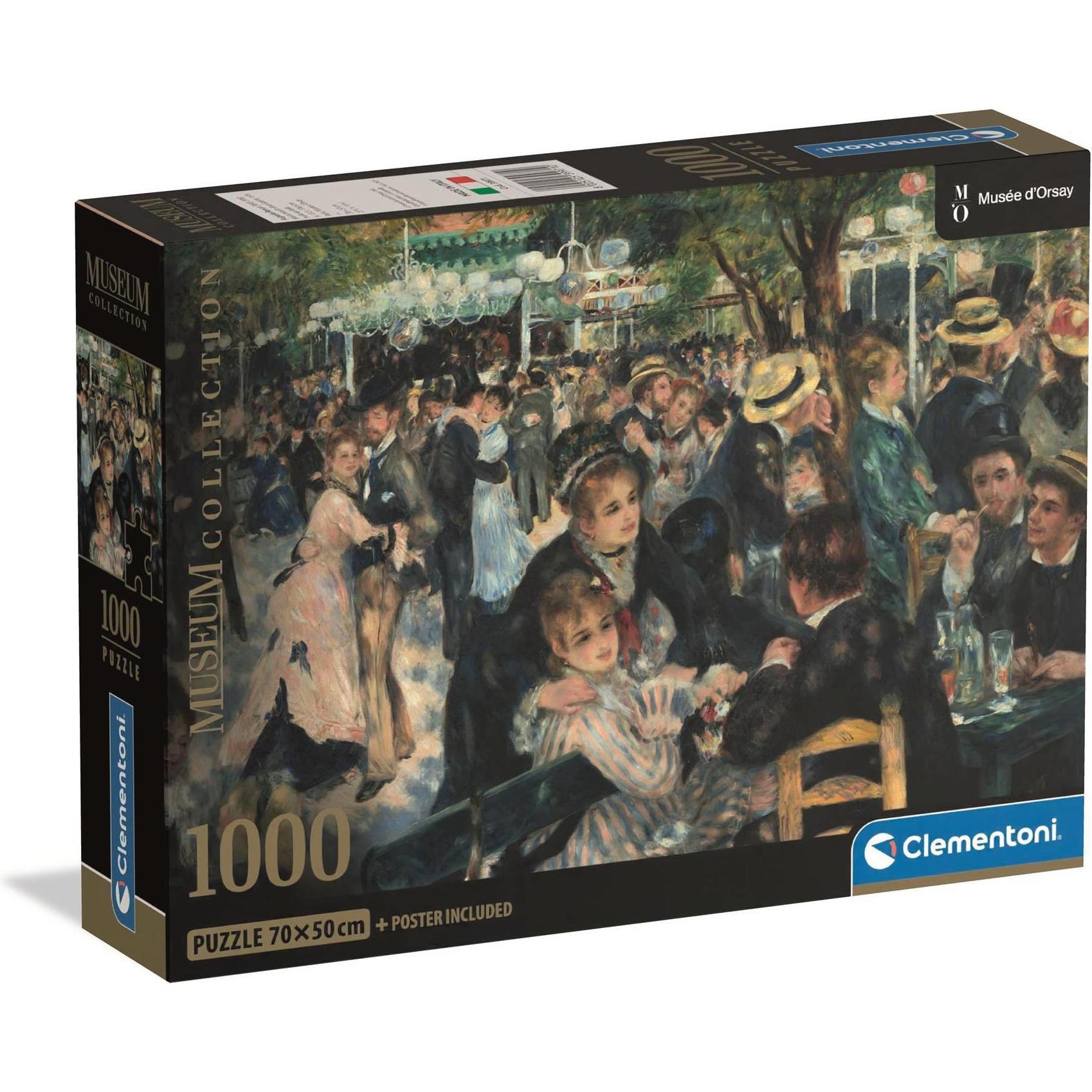 Clementoni Multicolore Puzzle 1000 Museo Renoir - Bal Du Moulin De La (1000 Pezzi)