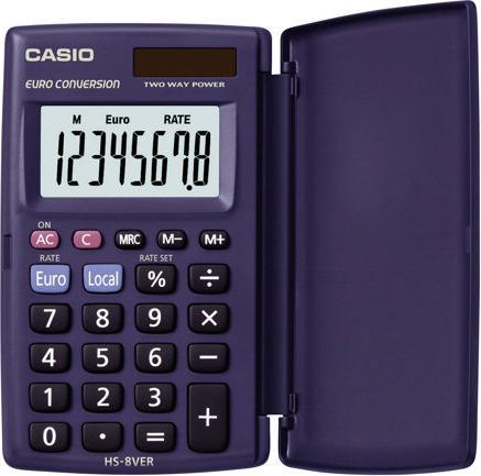 Immagine prodotto Casio Calcolatrice tascabile HS-8VER (Batterie, Celle solari)