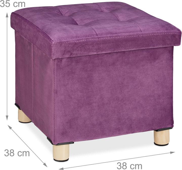 Actual product image Relaxdays Velvet stool