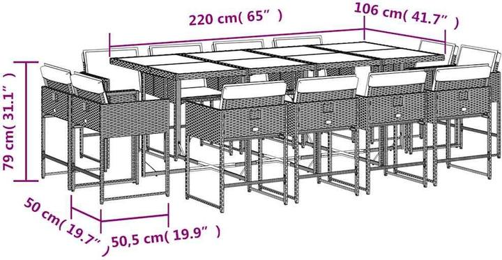 Produktbild vidaXL Garten Essgruppe