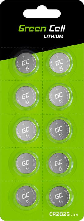 Image du produit GreenCell 5x Lithium CR2025 3V 160mAh Batteries - Pile - CR2025 (5 pcs, CR2025, 160 mAh)