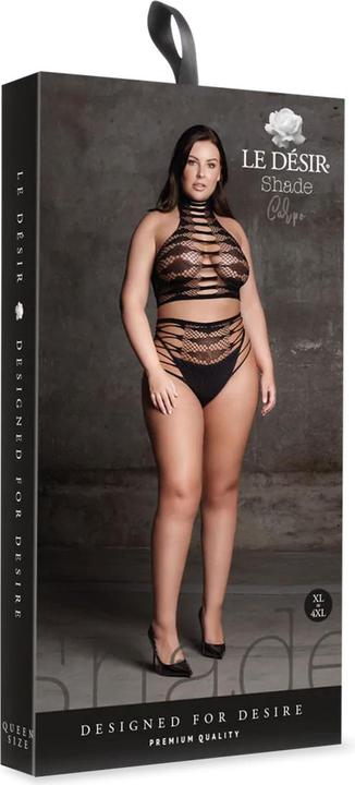 Productafbeelding Le Désir Carpo XLVI - Tweedelig met coltrui, croptop en panty - Plus Size
