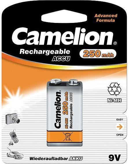 Actual product image Camelion NH-9V250BP1 Wiederaufladbarer Akku Nickel-Metallhydrid (NiMH) (1 pcs., 9V Block, 250 mAh)