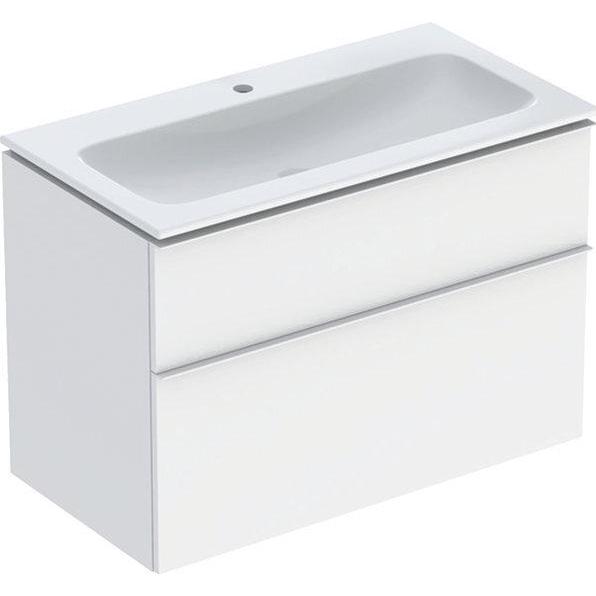 Geberit, Badmöbelset, iCon Set Möbelwaschtisch mit Unterschrank, 2 Schubladen, 90x63x48 cm, 502337