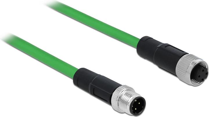 Produktbild Delock Netzwerkkabel M12 4 Pin D-kodiert Stecker zu Buchse TPU 5 m (SF/UTP, CAT6, 5 m)