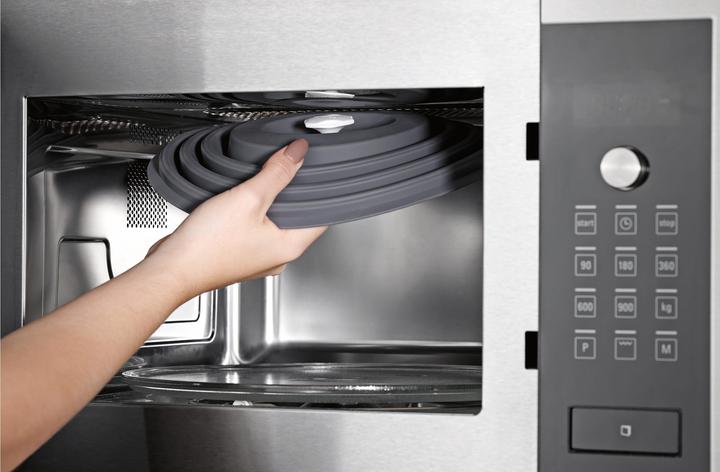 Produktbild KitchBo Mikrowellenhaube Faltbar 7 cm, Grau