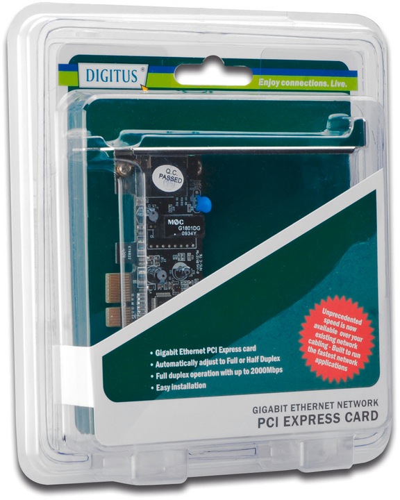 Actual product image Digitus Gigabit Ethernet PCI Express Card, 2-port (PCI-E x1)