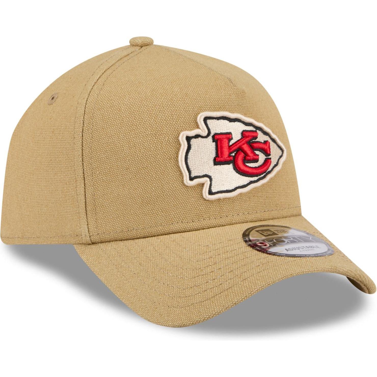 New Era, Herren, Cap, A-Frame Trucker Leinen Cap Kansas City Chiefs beige, Beige, (One Size)