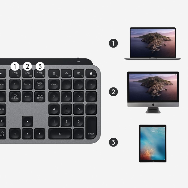 Produktbild Logitech MX Keys for Mac (Eng. Int., Kabellos)