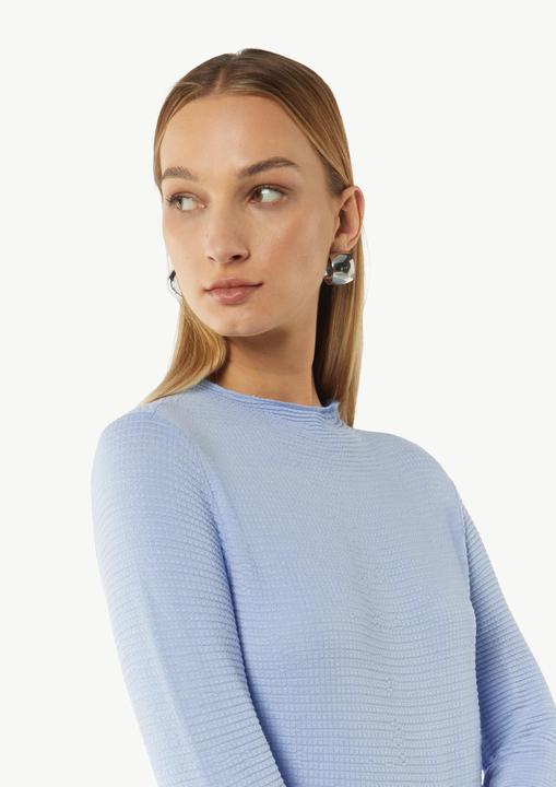Produktbild Comma T-Shirt Strukturiertes Jerseyshirt mit Stehkragen (46)