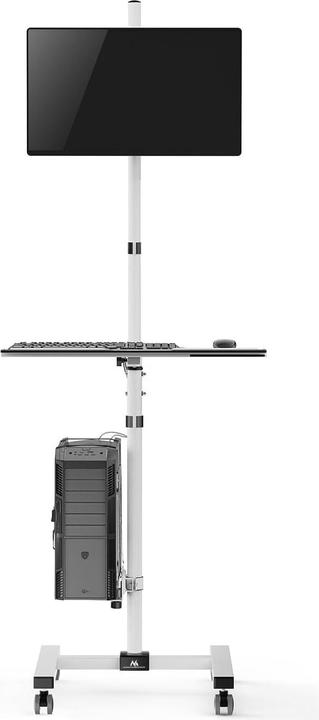 Image du produit Maclean professional stand trolley mobile computer workstation on wheels max 17 -32 max 20kg MC