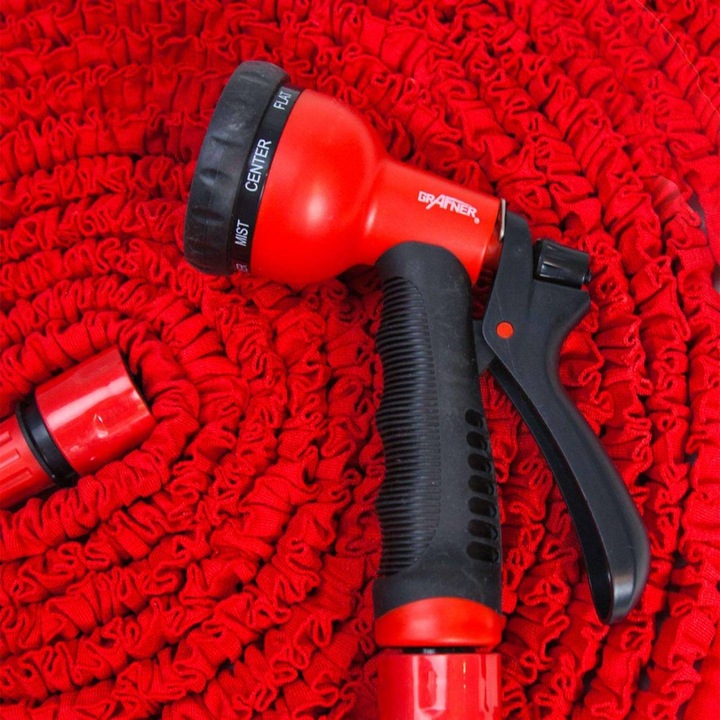 Immagine prodotto Grafner 1/2" Tubo flessibile da giardino 30 metri rosso con doccia a 10 funzioni (30 m, 12.70 mm)