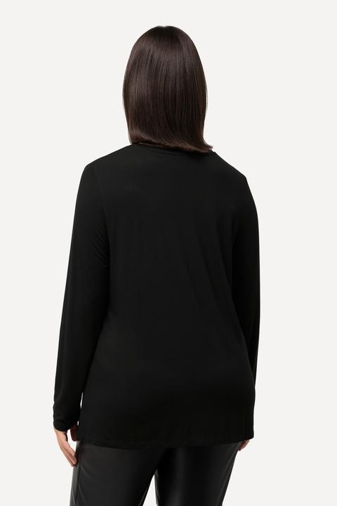 Immagine prodotto Ulla Popken Maglia classica con applicazioni, scollo a girocollo e maniche lunghe (50, 52)