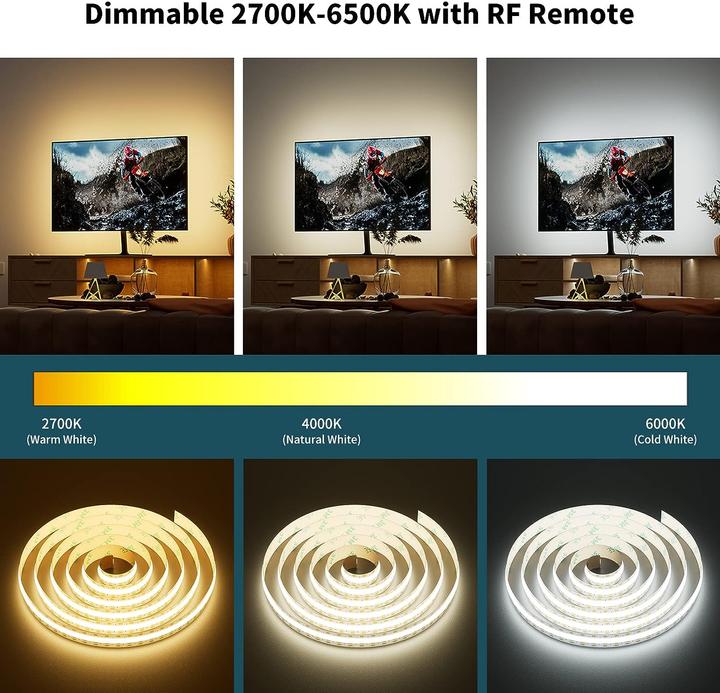 Actual product image Lumina Swiss COB LED Strip (Cold White, Neutral White, Warm white, 200 cm, Indoor)