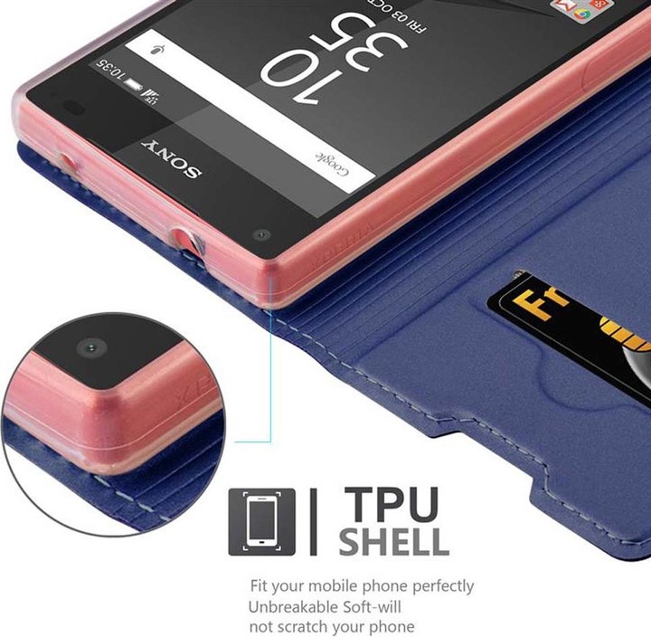 Actual product image Cadorabo Book Classy Style Cover (Sony Xperia Z5 Compact)