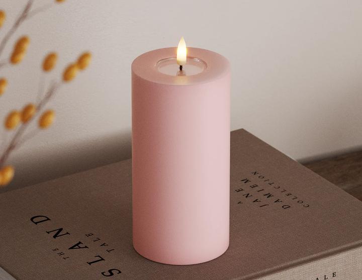 Image du produit Deluxe Homeart Bougie ronde LED rose clair (1 x)