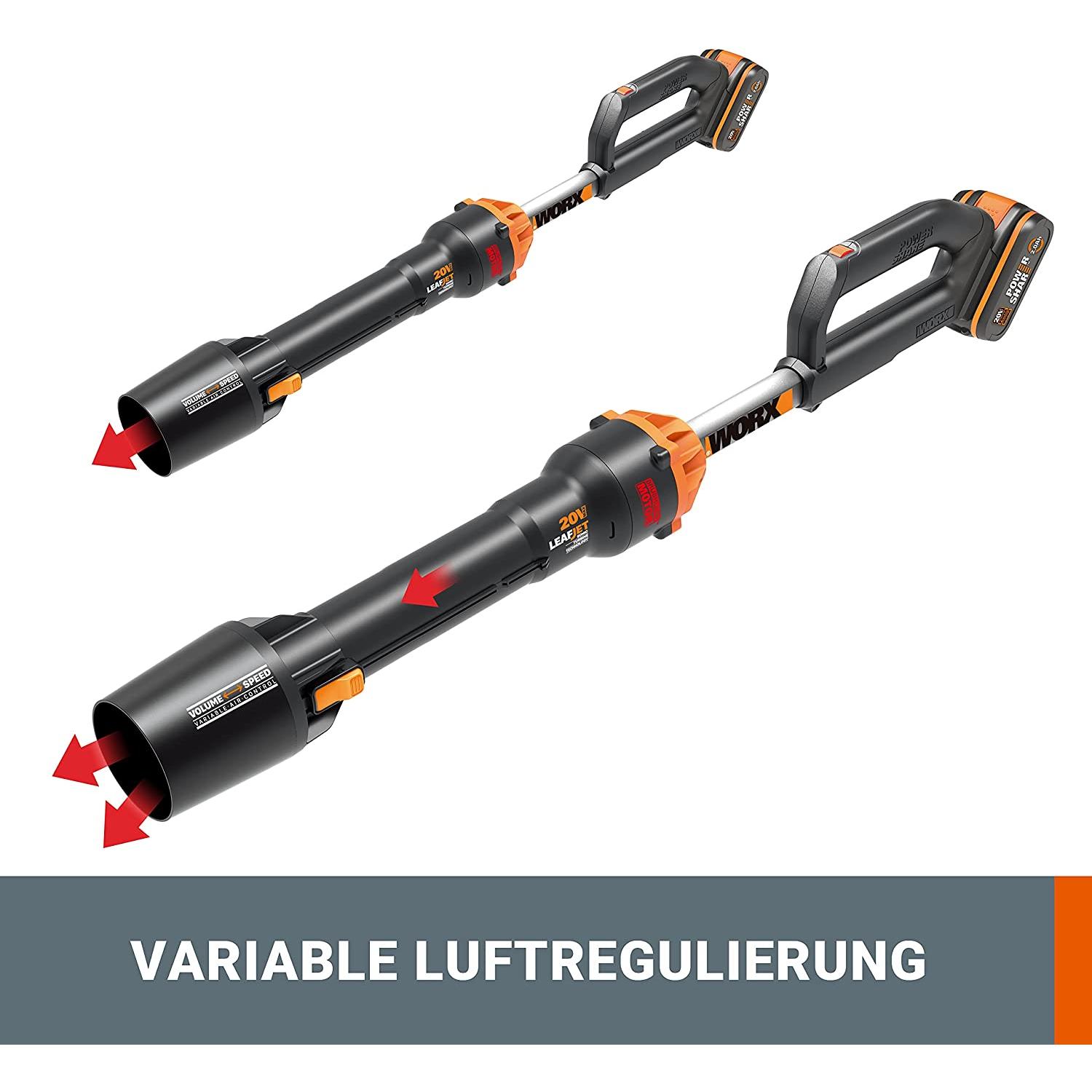 Thumbnail - Worx, Laubsauger + Laubbläser, WG543E.9 (Akkubetrieb, Laubbläser)