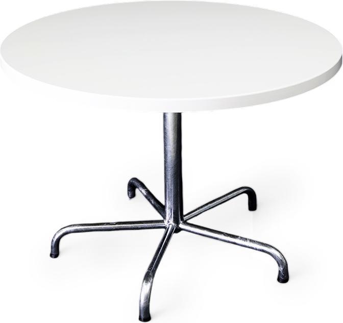 Image du produit Faserplast PRV Table blanc pur, brillant (100 x 100 x 73 cm)