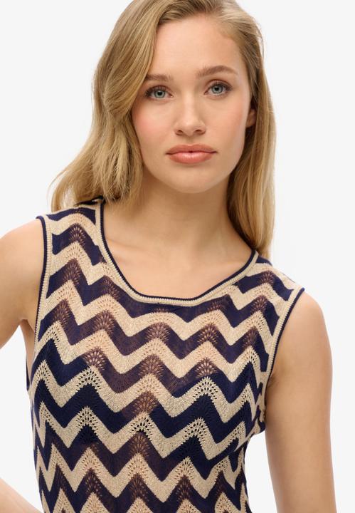 Image du produit Superdry Robe pull mi-longue zigzag femme (XS)
