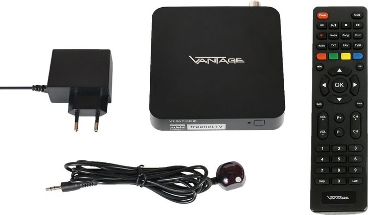 Image du produit Vantage VT-96 T2 Récepteur DVB-T2 Fonction d'enregistrement Norme allemande H - H.265 - HEVC (DVB-T2)