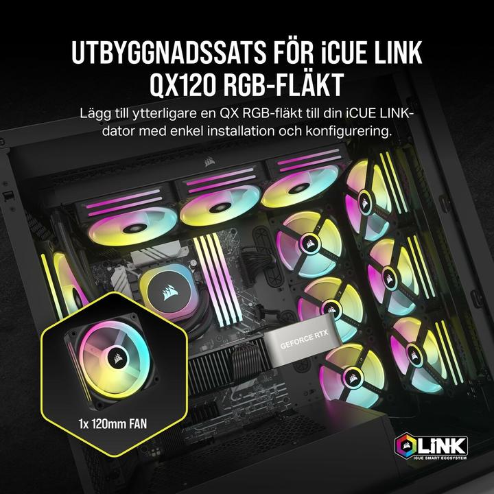 Produktbild Corsair Icue Link QX120 RGB (120 mm, 1 x)