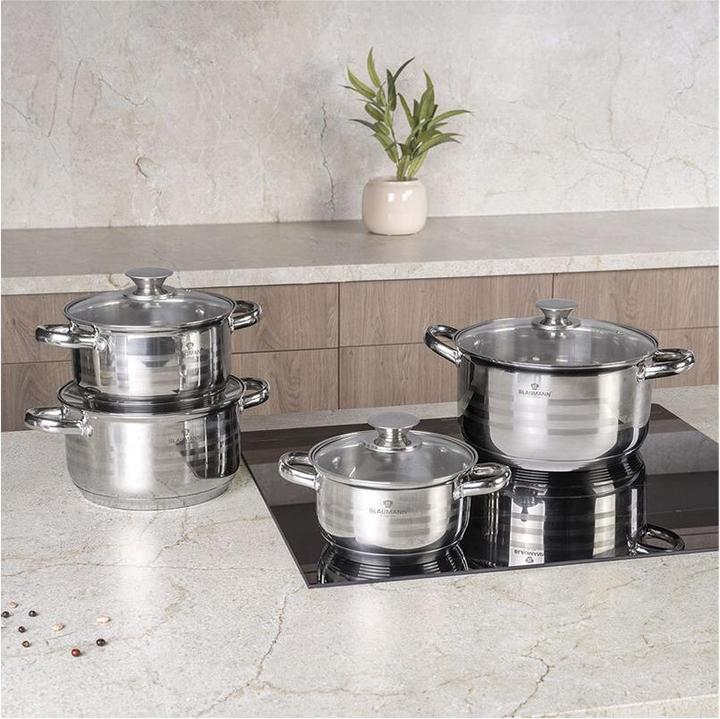 Immagine prodotto Blaumann Set di pentole (24 cm, Set di pentole e padelle da cucina, Acciaio inossidabile)