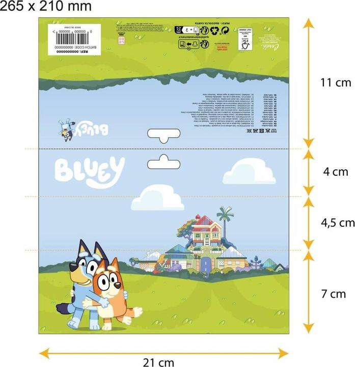 Actual product image Cerdá Bluey winter set snood hat gloves