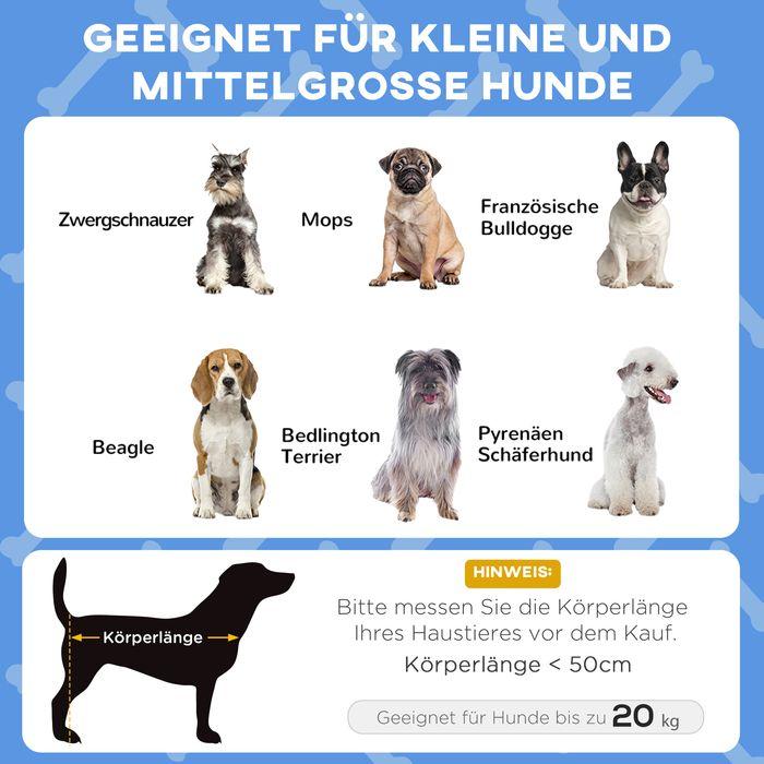 Produktbild Swisshandel24 Erhöhtes Hundebett mit Baldachin, Outdoor Hundeliege mit Dach, 76x61x69.5cm, dunkelblau (Hund)
