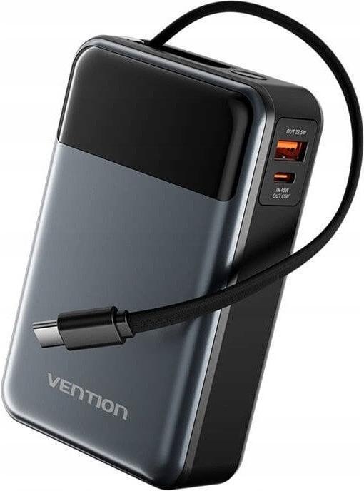 Produktbild Vention USB-C powerbank 20000mAh 65W FHYB0 (black) (20000 mAh, 65 W, 77 Wh)