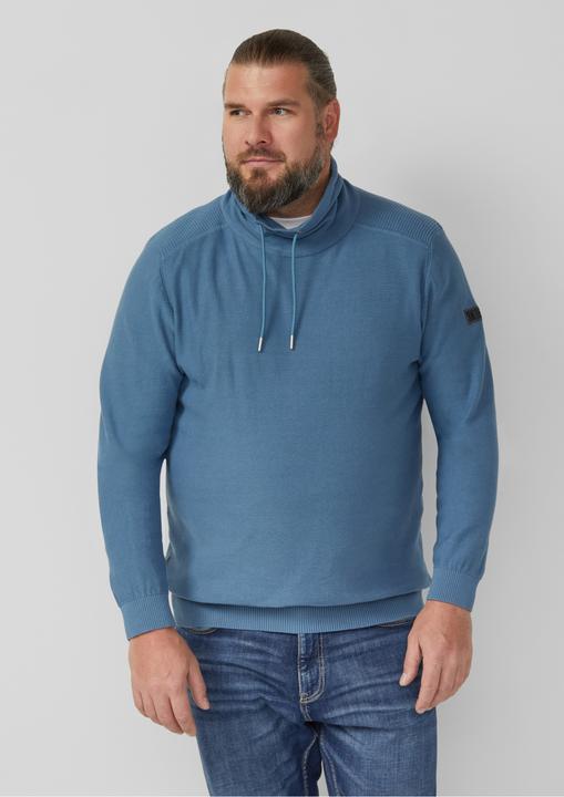 Produktbild s.Oliver Strickpullover Leichter Pullover mit Snood-Kragen und Logo-Detail (4XL)