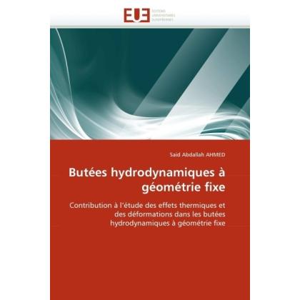 Butées hydrodynamiques à géométrie fixe, Fachbücher von Said A. Ahmed