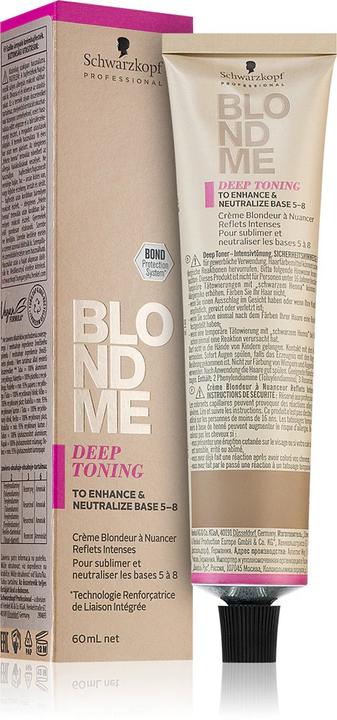 Produktbild Schwarzkopf Professional Schwarzkopf BLONDME Bond Aufrechterhaltende Haarfarbe für Blondinen - Tonen, Aufhellen, Highlighting (DT-Peach Sorbet)