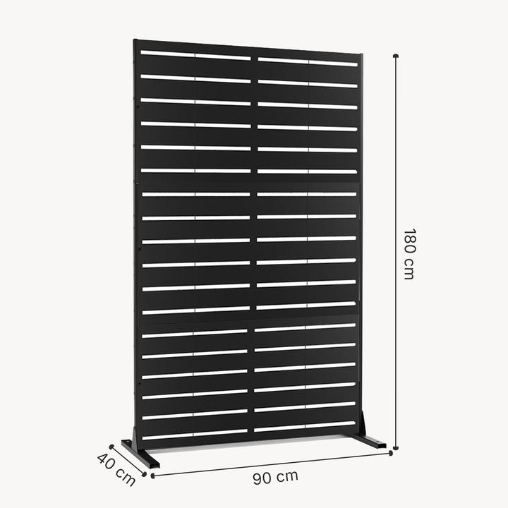 Image du produit Casa.Pro Trennwand Nodepp verzinkter Stahl 180x90 cm Schwarz