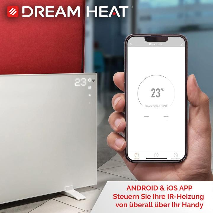 Produktbild Dream Heat Infrarot Heizung DH CC 960 W, inkl. Energiekostenmessgerät (960 W)