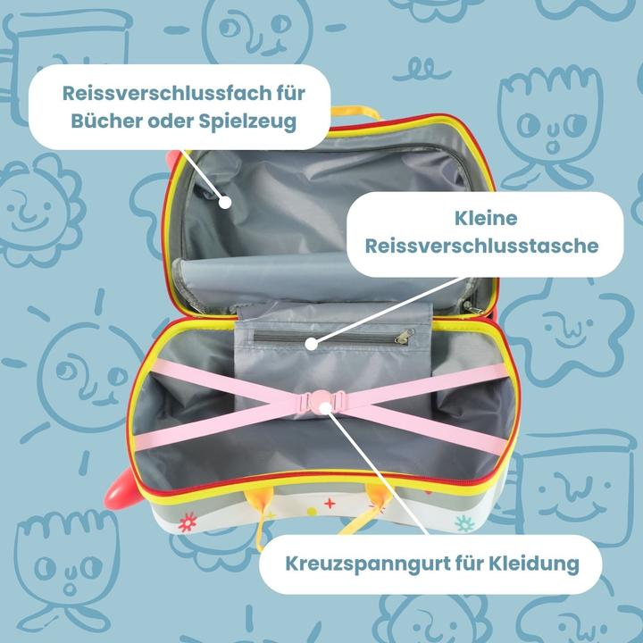 Immagine prodotto Hermex Kinderkoffer Hartschalenkoffer Reisegepäck Kindertrolley Koffer (18 l)