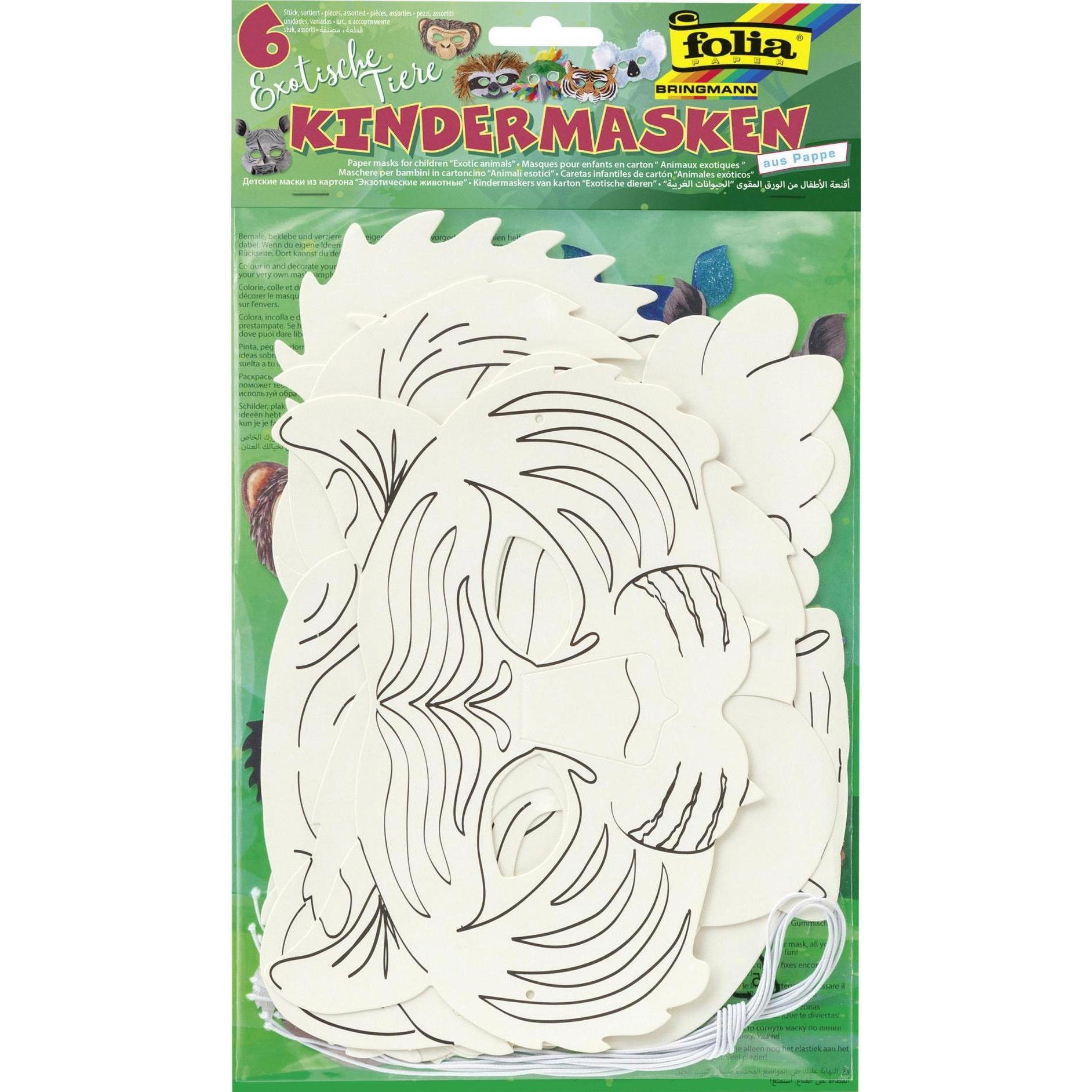 Folia Kindermasken Tiere exotisch