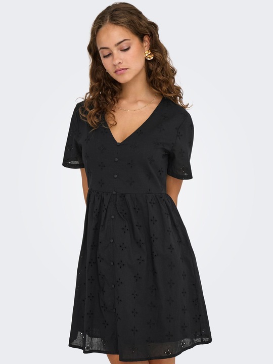 Produktbild JdY Normal geschnitten V-Ausschnitt Voluminöser Armschnitt Midikleid Kleid (XS)