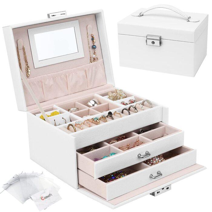 Actual product image Only-Bags.Store Jewellery box, Jewellery box with drawers, PU leather jewellery box Jewellery box large