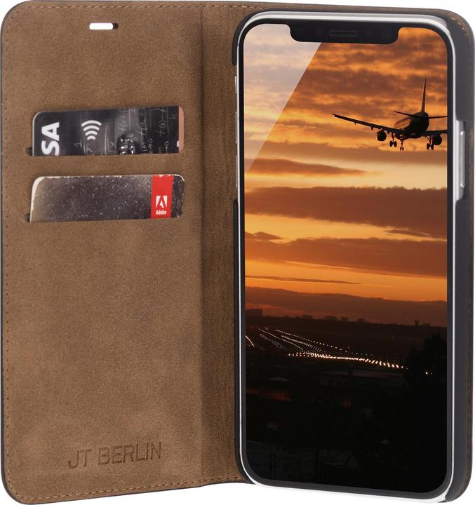 Produktbild JT Berlin iPhone 15 - Tegel Flip Case schwarz (Apple iPhone 15)
